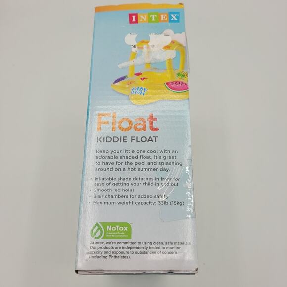 Intex Tropical Star Baby Kiddie Float with Removable Inflatable Shade ages 1-2 - Picture 6 of 8